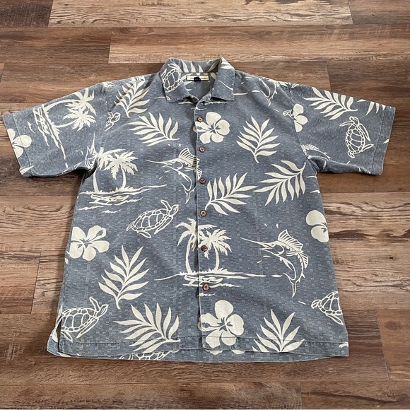Tommy Bahama silk button Hawaiian shirt L - Picture 4 of 7